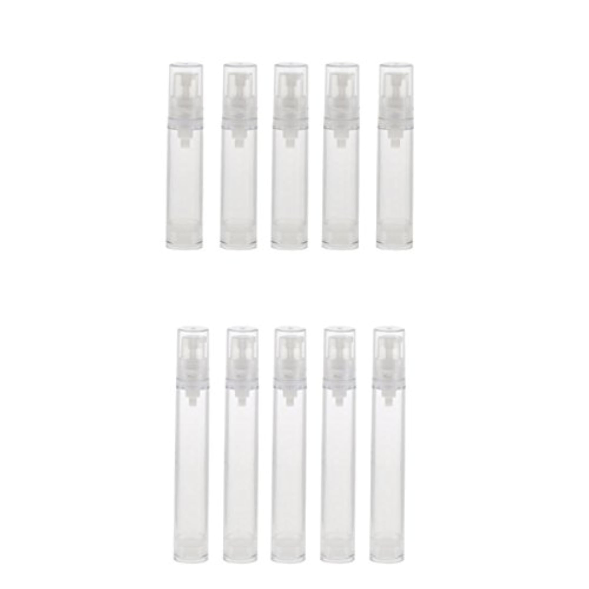 10 Pieces Pump Empty Airless Tubes Cosmetic Cream Travel Bottles